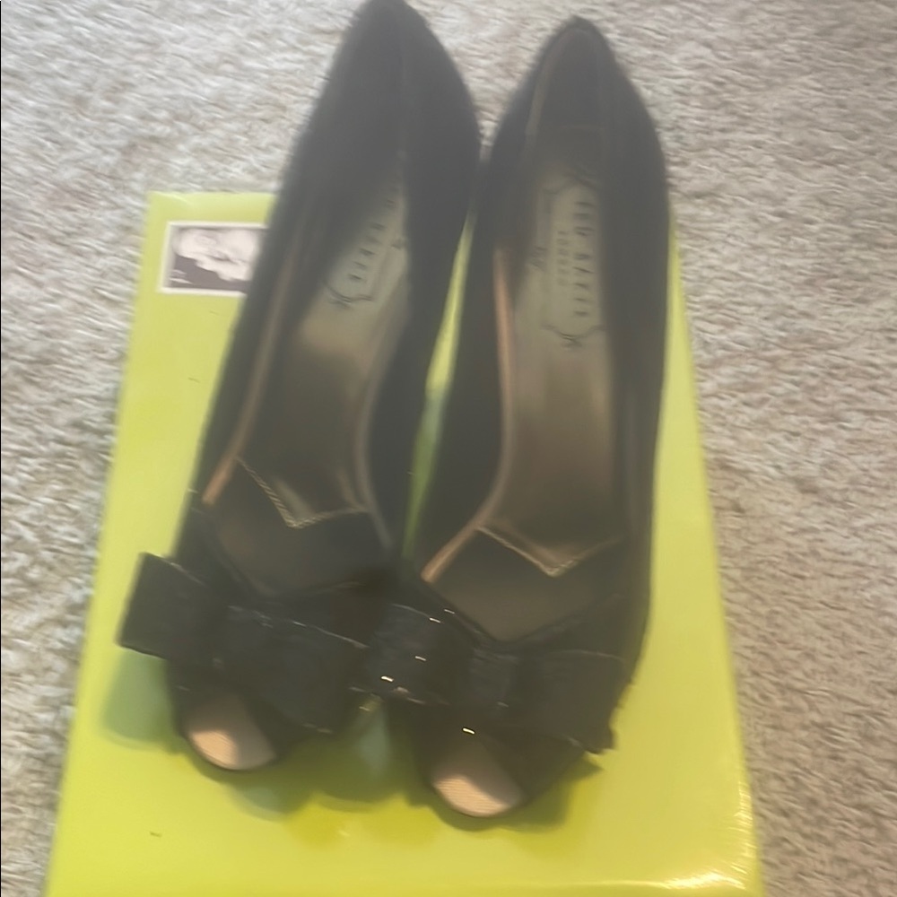Elegant Black Peep-Toe Heels
